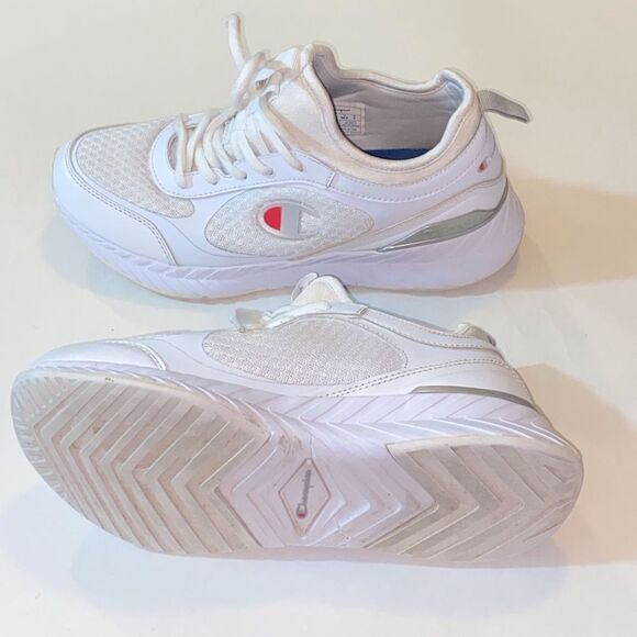 Champion Women's White and Silver Sneakers Size 7.5w - Picture 4 of 12